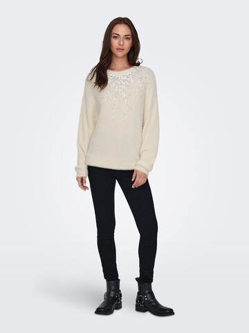 ONLY - Jersey 'ONLCLARIS' en beige