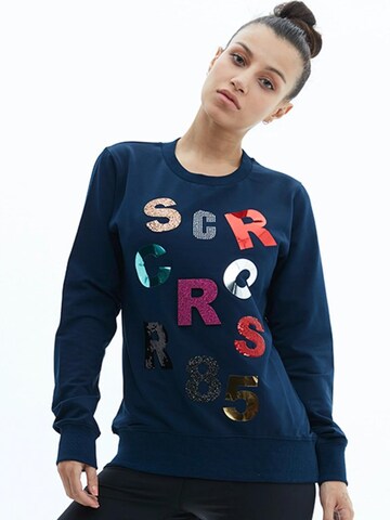 SCR. Athletic Sweater 'LELYA' in Blue: front
