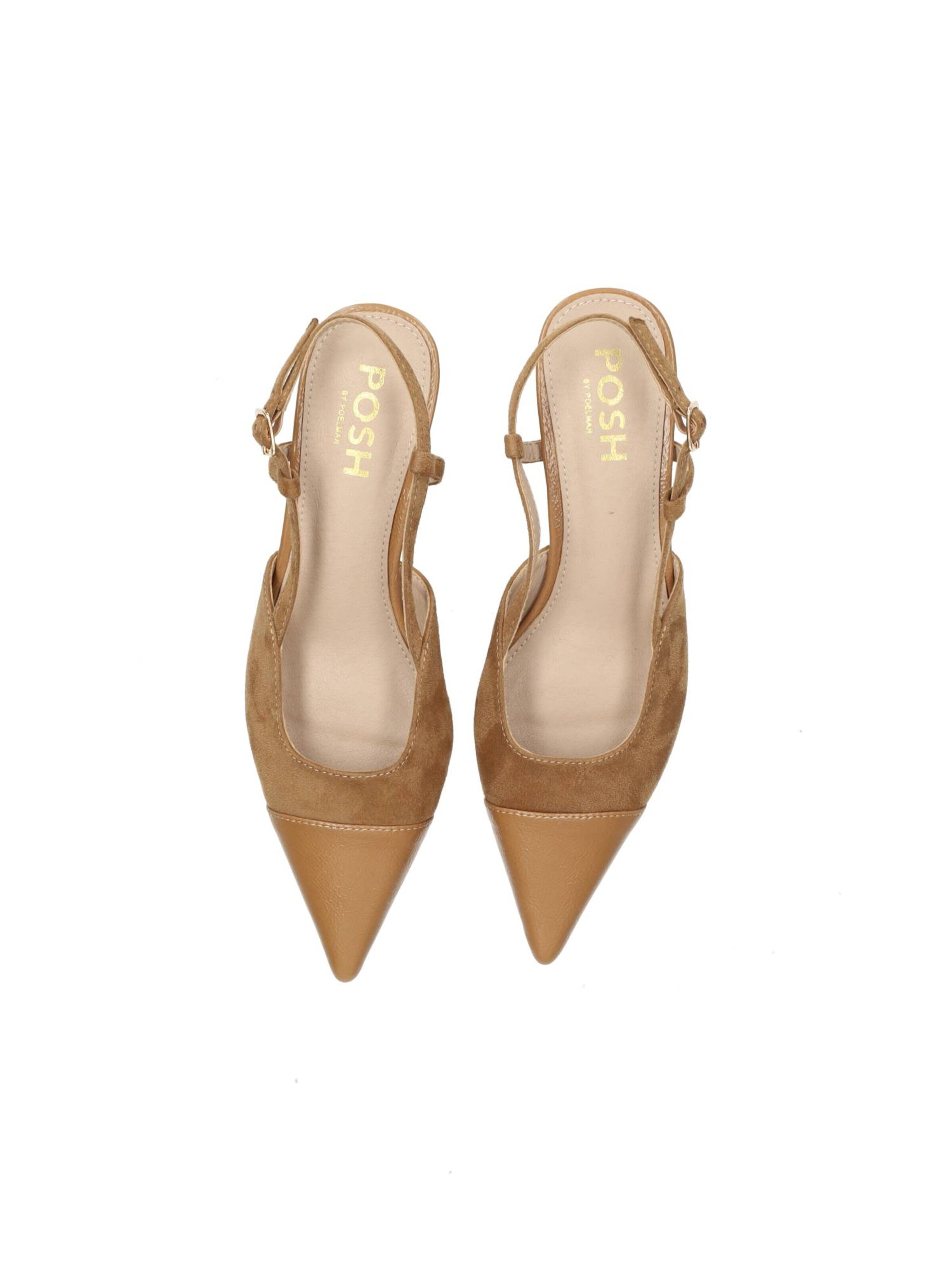 Escarpins à bride arrière 'Chloe' POSH by Poelman en marron