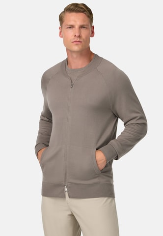 Vestes en maille Boggi Milano en gris : devant