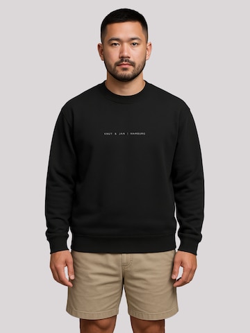 Sweat-shirt 'Knut & Jan Hamburg' F4NT4STIC en noir : devant