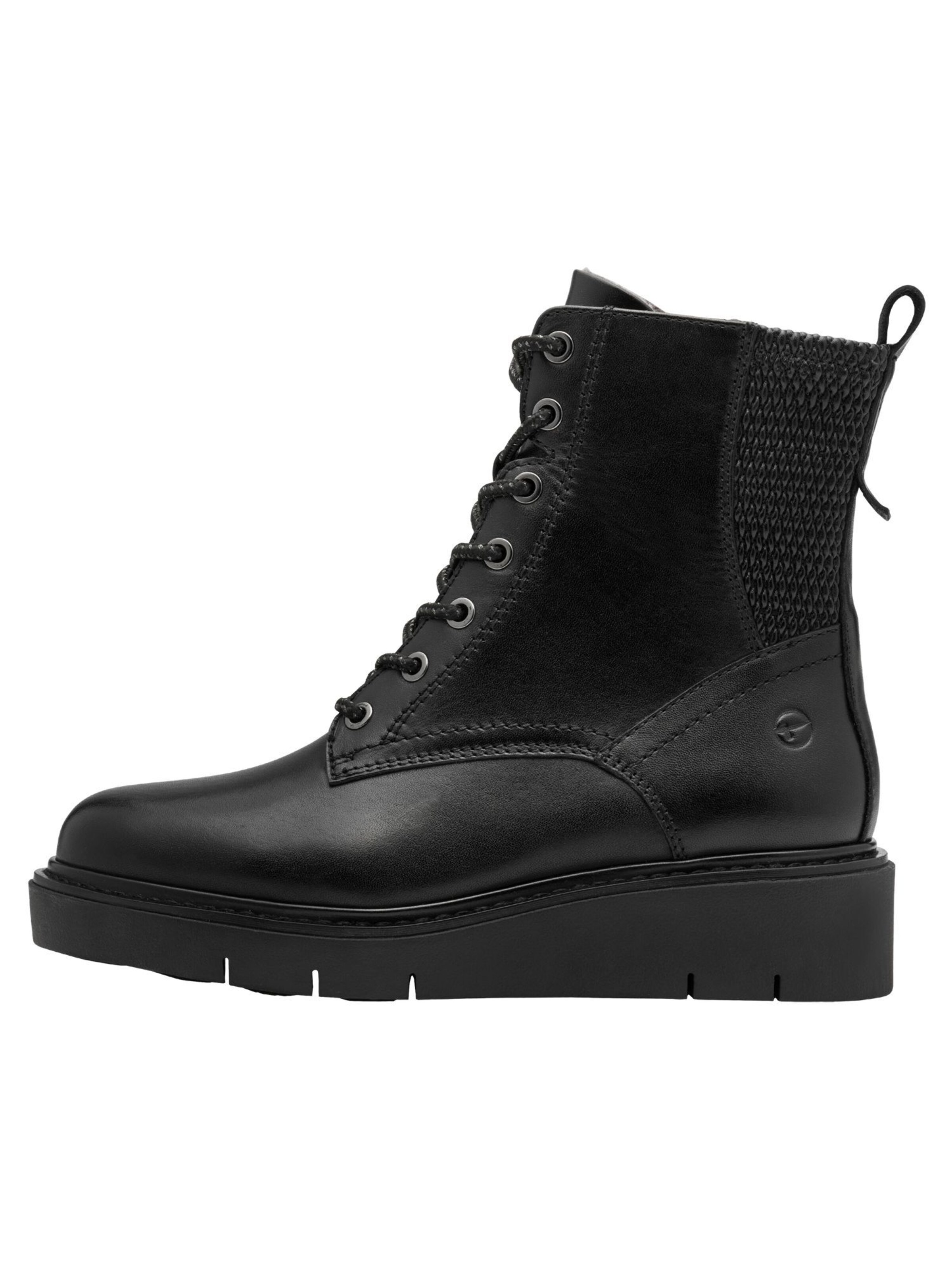 Tamaris Lace-up bootie in Black