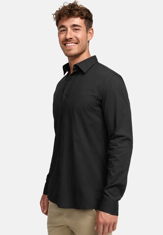 INDICODE JEANS Regular fit Overhemd 'Kamby' in Zwart