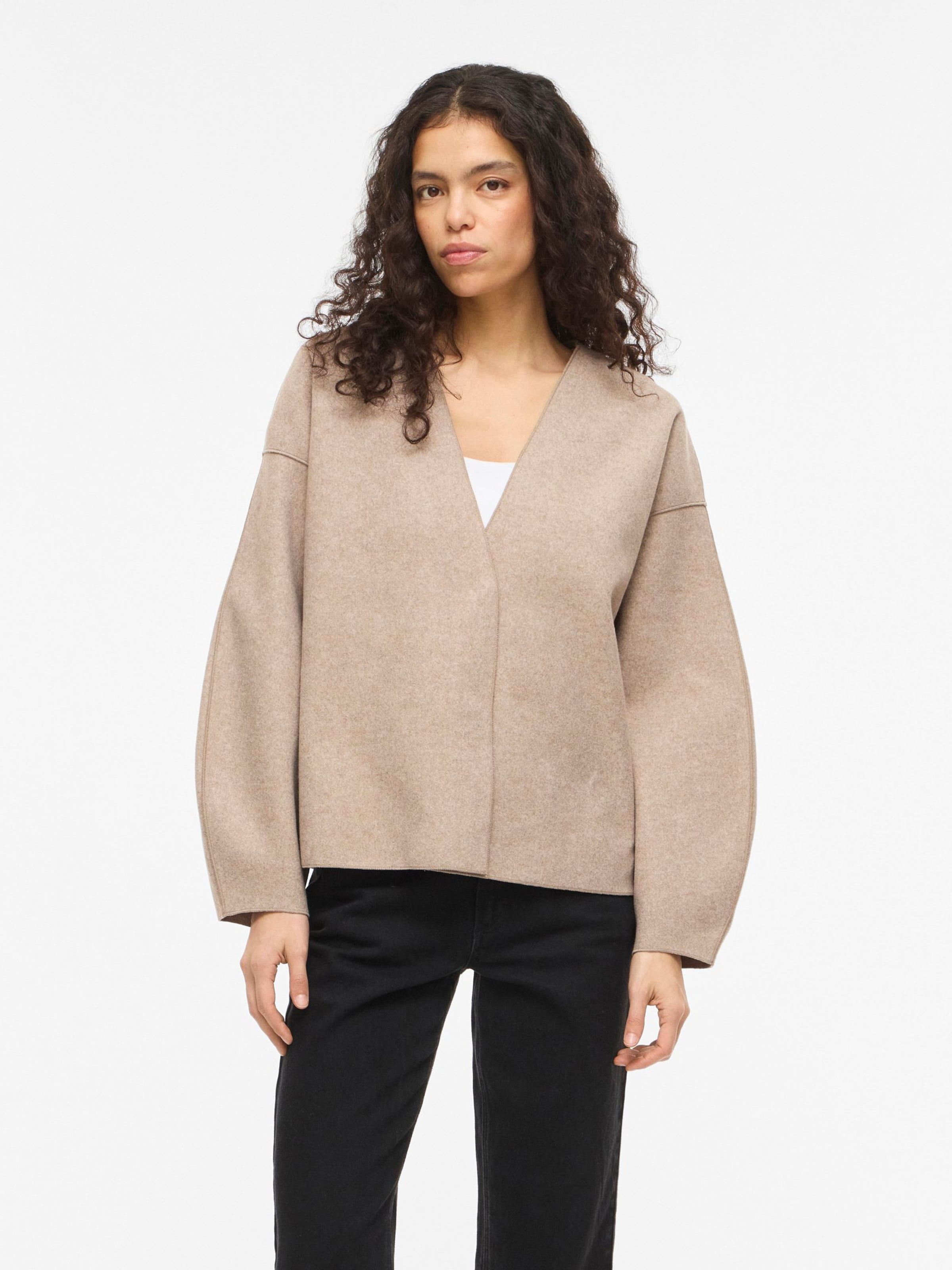 VILA Prechodná bunda 'VIJUICE' - Béžová: predná strana