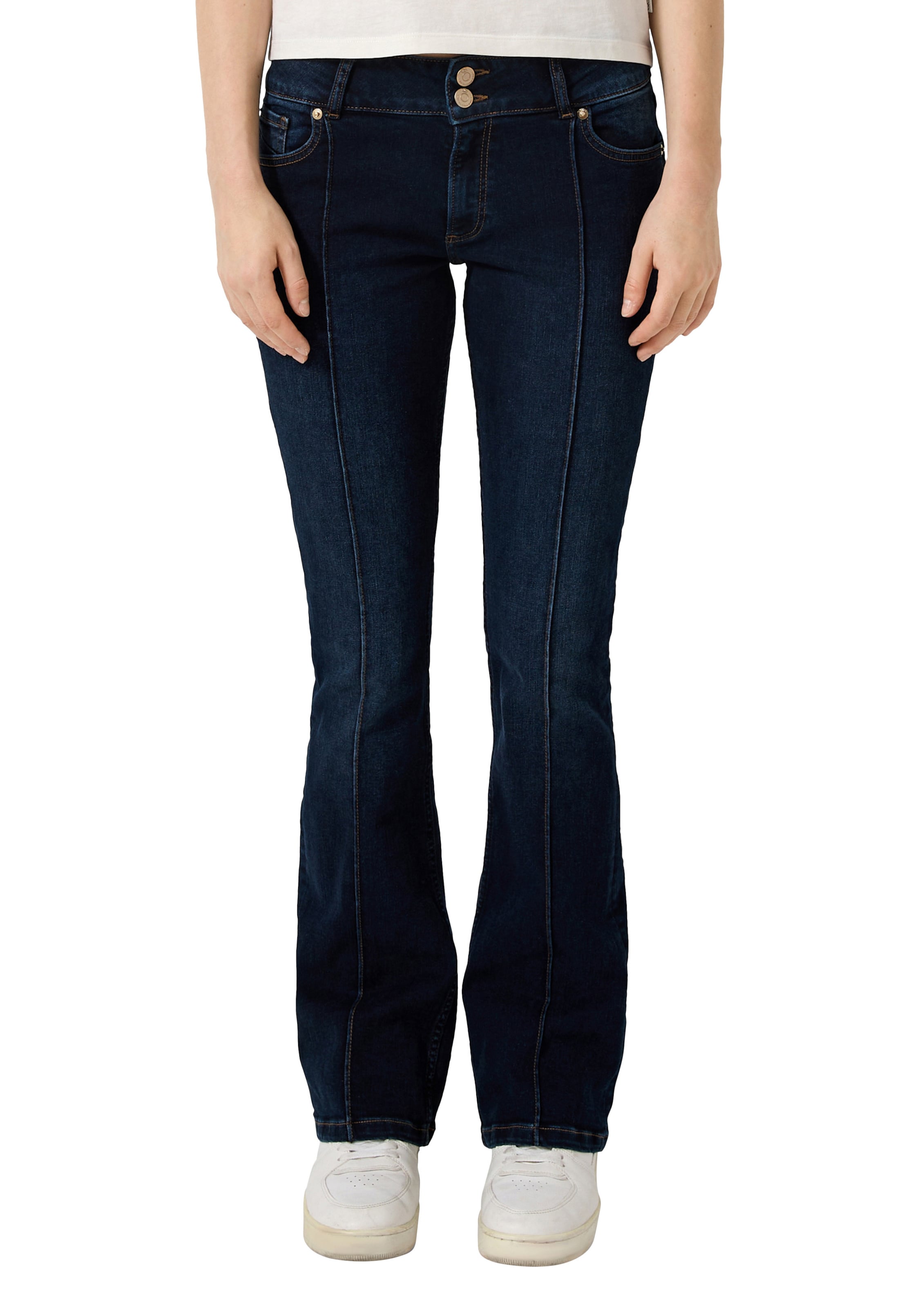 évasé Jean 'Catie' QS en bleu : devant