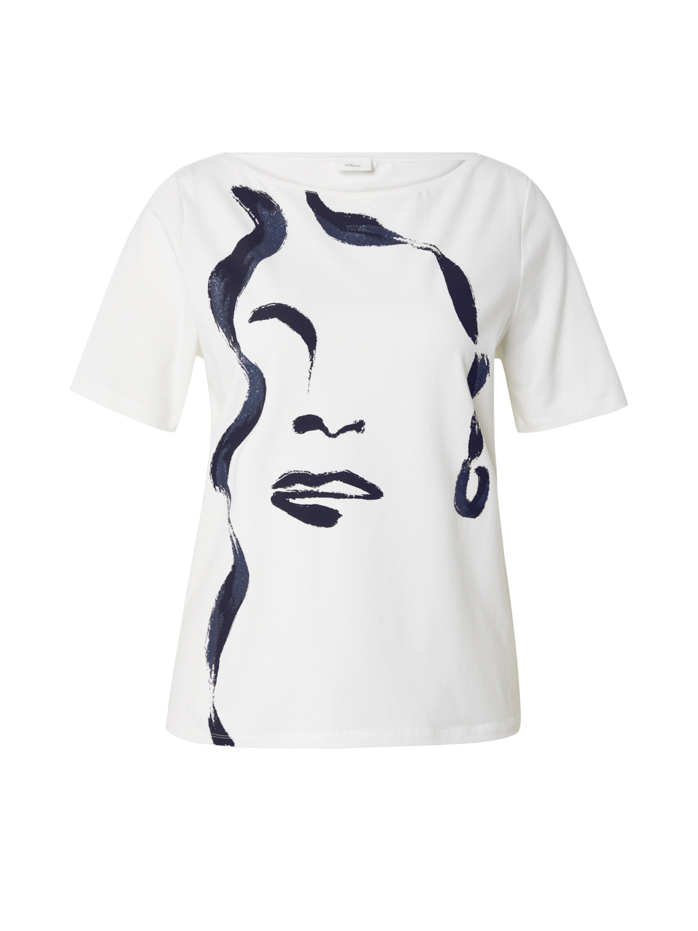 Maglietta di s.Oliver BLACK LABEL in bianco: frontale