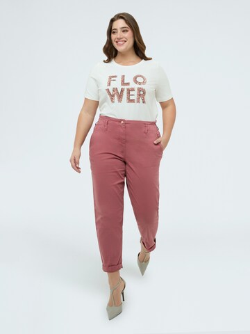 T-shirt Fiorella Rubino en blanc
