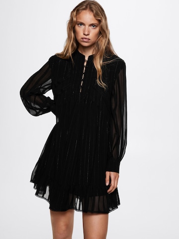 MANGO Shirt Dress 'Saruman' in Black: front