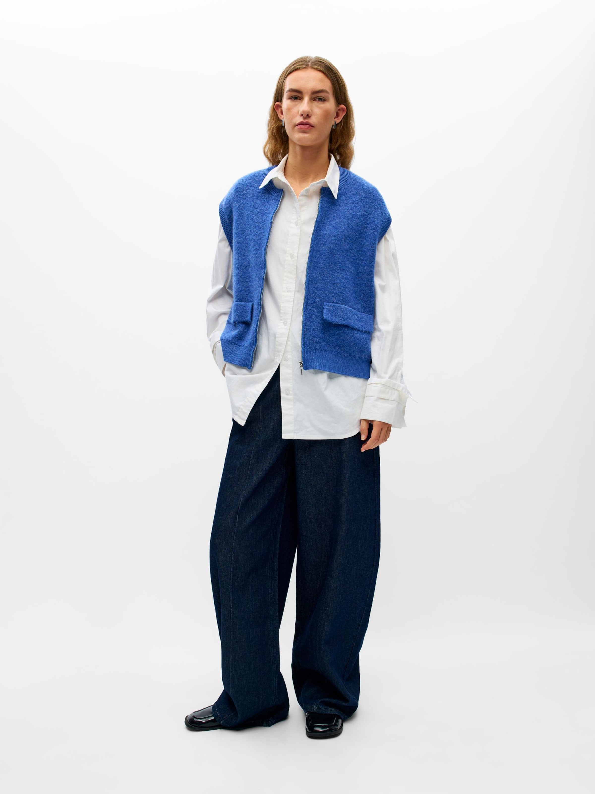 Gilet in maglia di OBJECT in blu