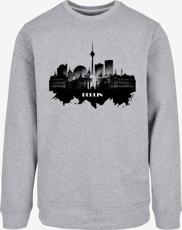 F4NT4STIC Sweatshirt 'Cities Collection - Berlin skyline' in Grau: predná strana