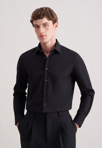 Coupe slim Chemise business SEIDENSTICKER en noir : devant