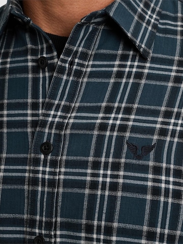 PME Legend Regular fit Skjorta 'Shirt with check pattern' i blå