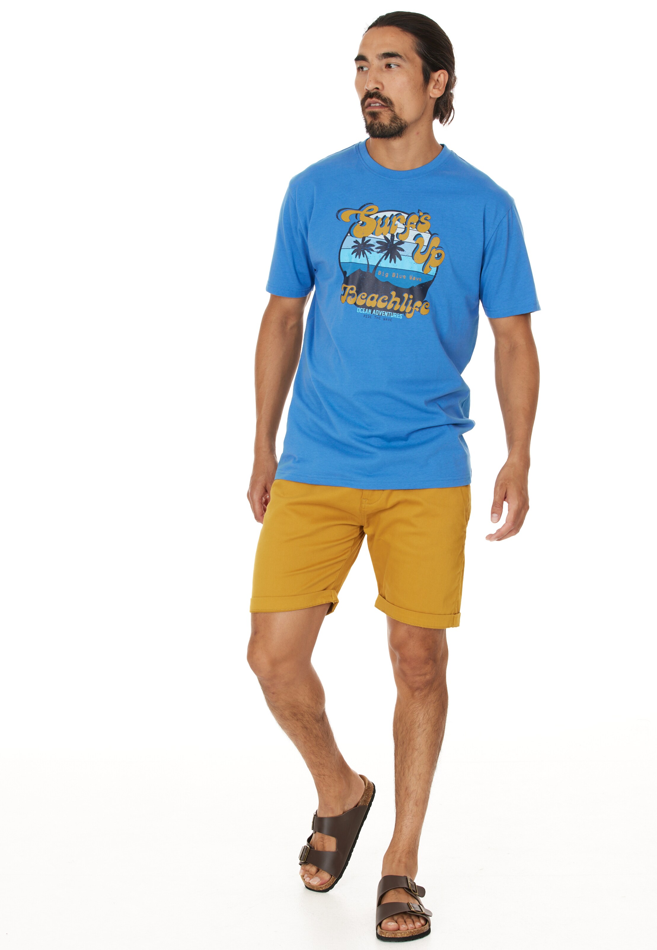 Cruz Regular Trousers 'Jerryne' in Yellow