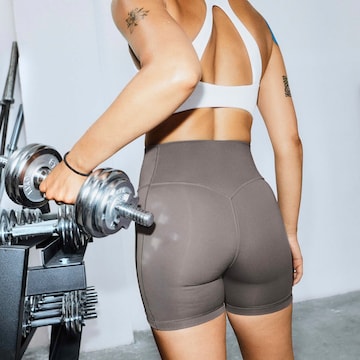 ADIDAS PERFORMANCE Skinny Workout Pants in Grey