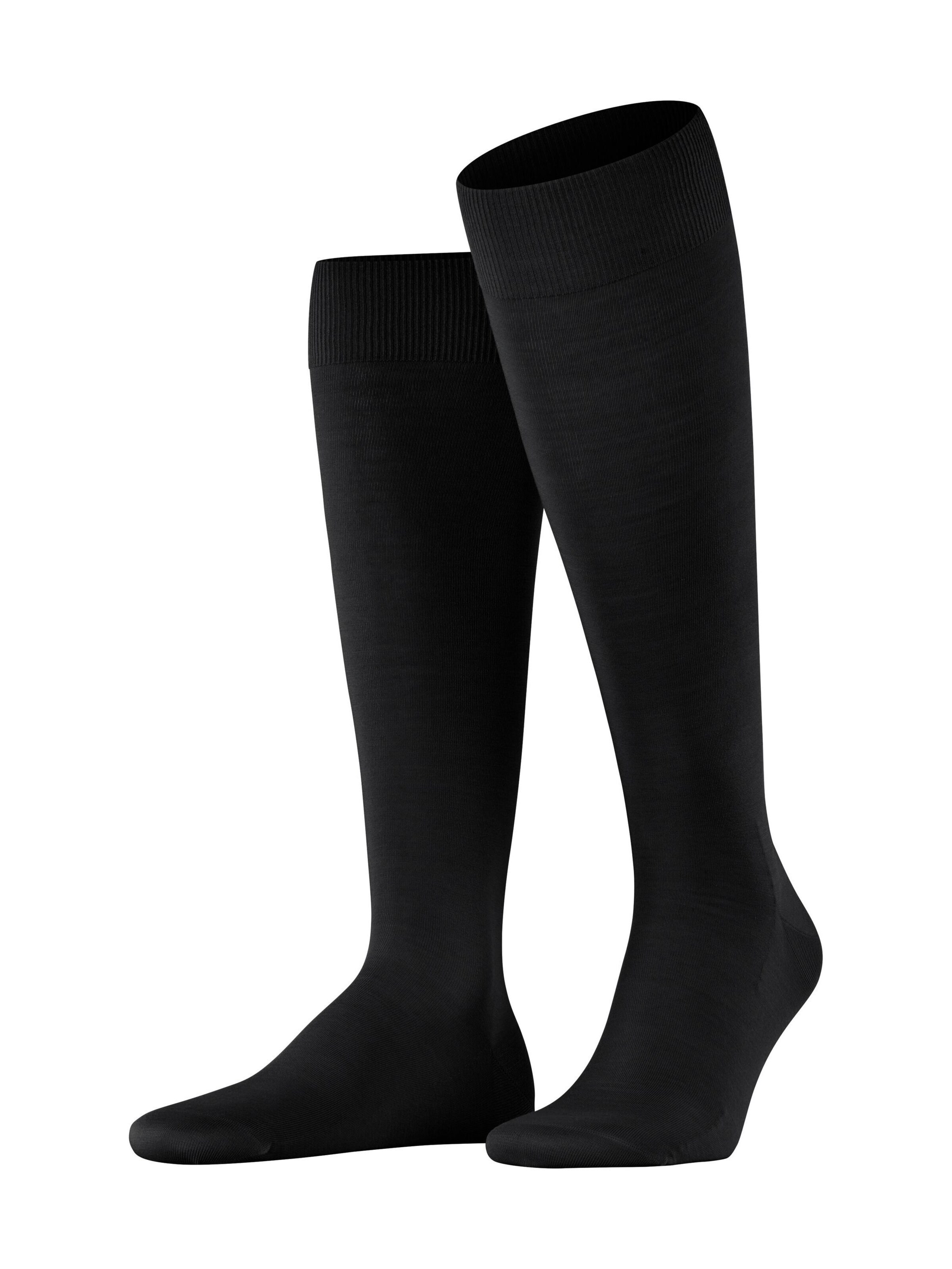 FALKE Knee High Socks 'ClimaWool' in Black