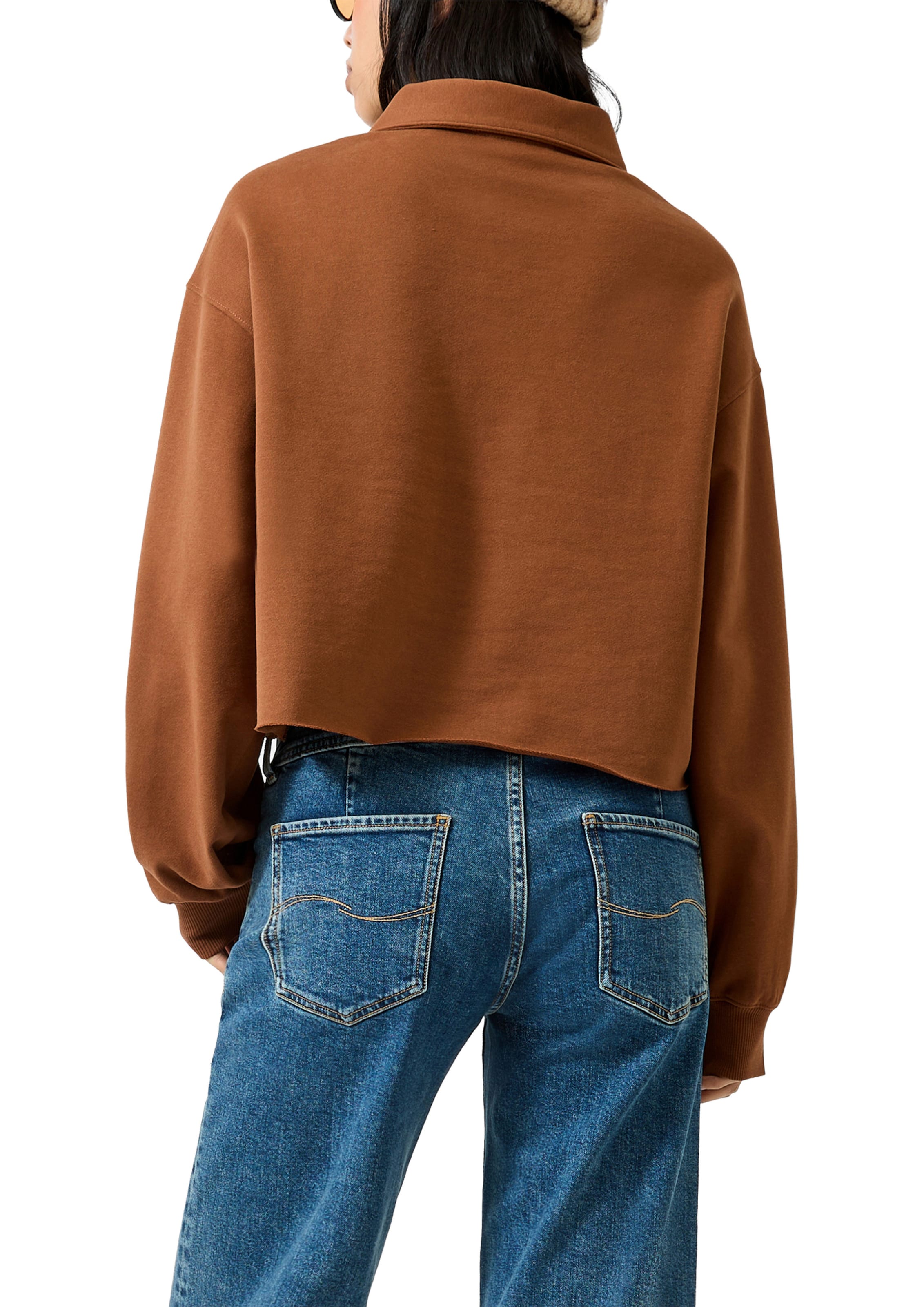 Sweat-shirt QS en marron