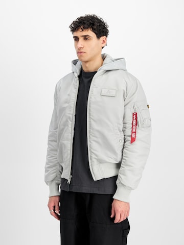 ALPHA INDUSTRIES Winterjas 'MA-1 Zip Hood' in Grijs