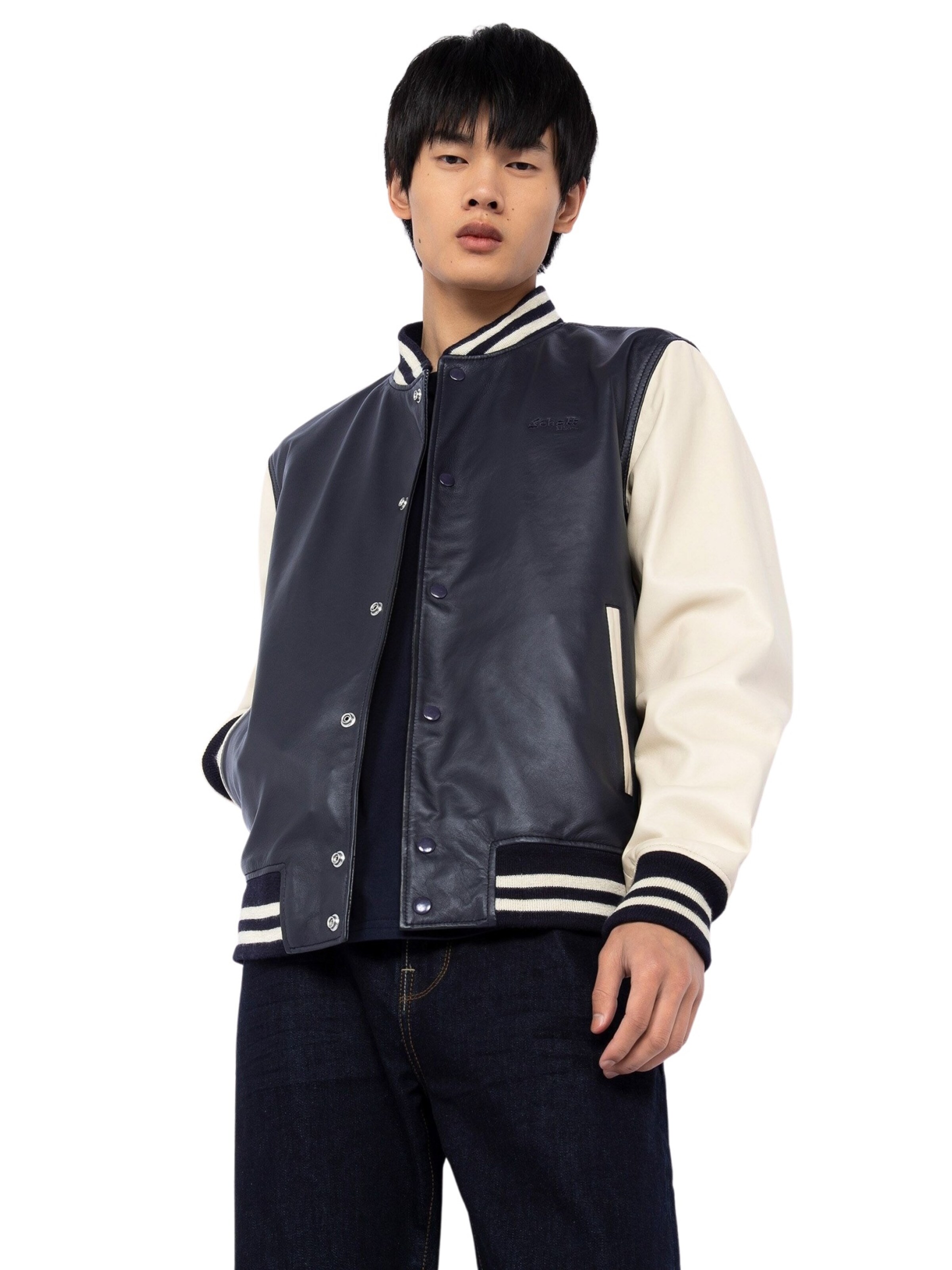 Schott NYC Overgangsjakke i blå