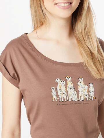 Iriedaily Koszulka 'Meerkatz' w kolorze brązowy