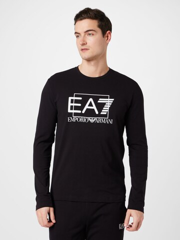 Tricou de la EA7 Emporio Armani pe negru: față