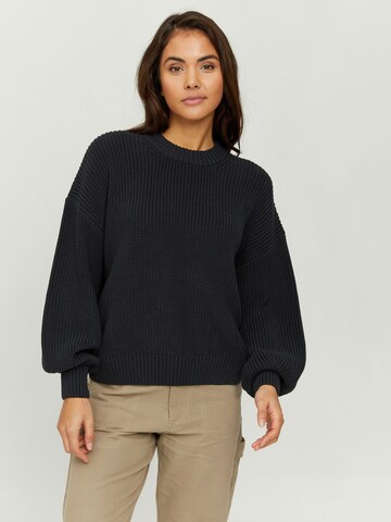 Pull-over 'Valma' mazine en noir : devant