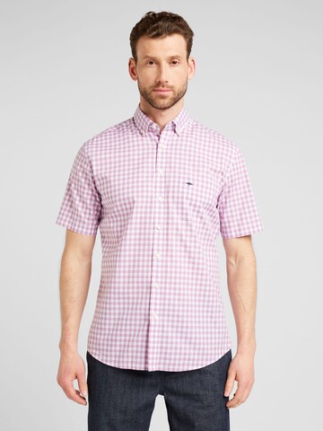 FYNCH-HATTON - Ajuste regular Camisa 'Summer Vichy' en lila: frente