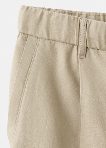 MANGO MAN Slim fit Pleat-Front Pants 'Romelino' in Beige