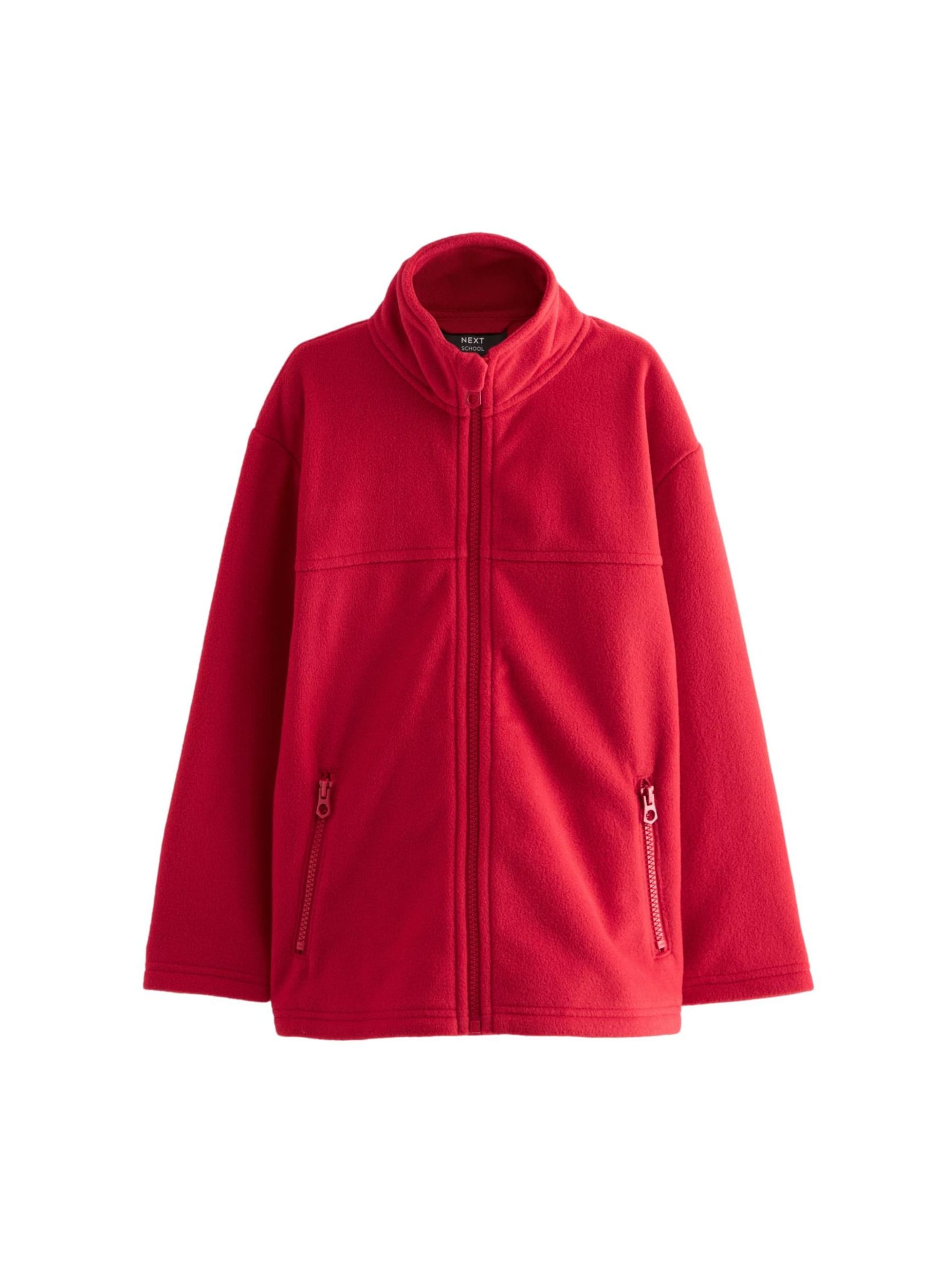 Next Fleecejakke i rød: forside