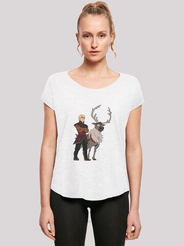 F4NT4STIC Shirt 'Disney Frozen 2 Sven And Kristoff' in Weiß: Vorderseite
