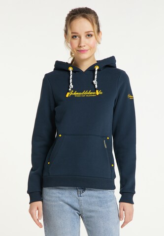 Schmuddelwedda Hoodie in Blau: predná strana