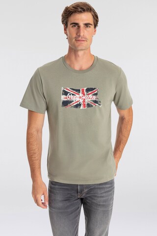 Pepe Jeans Футболка 'Clag' в Зеленый: спереди