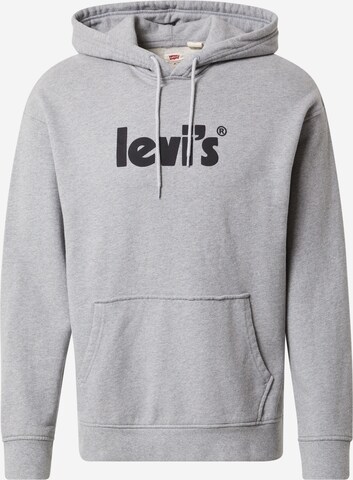 LEVI'S ® Regular Fit Collegepaita 'Relaxed Graphic Hoodie' värissä harmaa: edessä