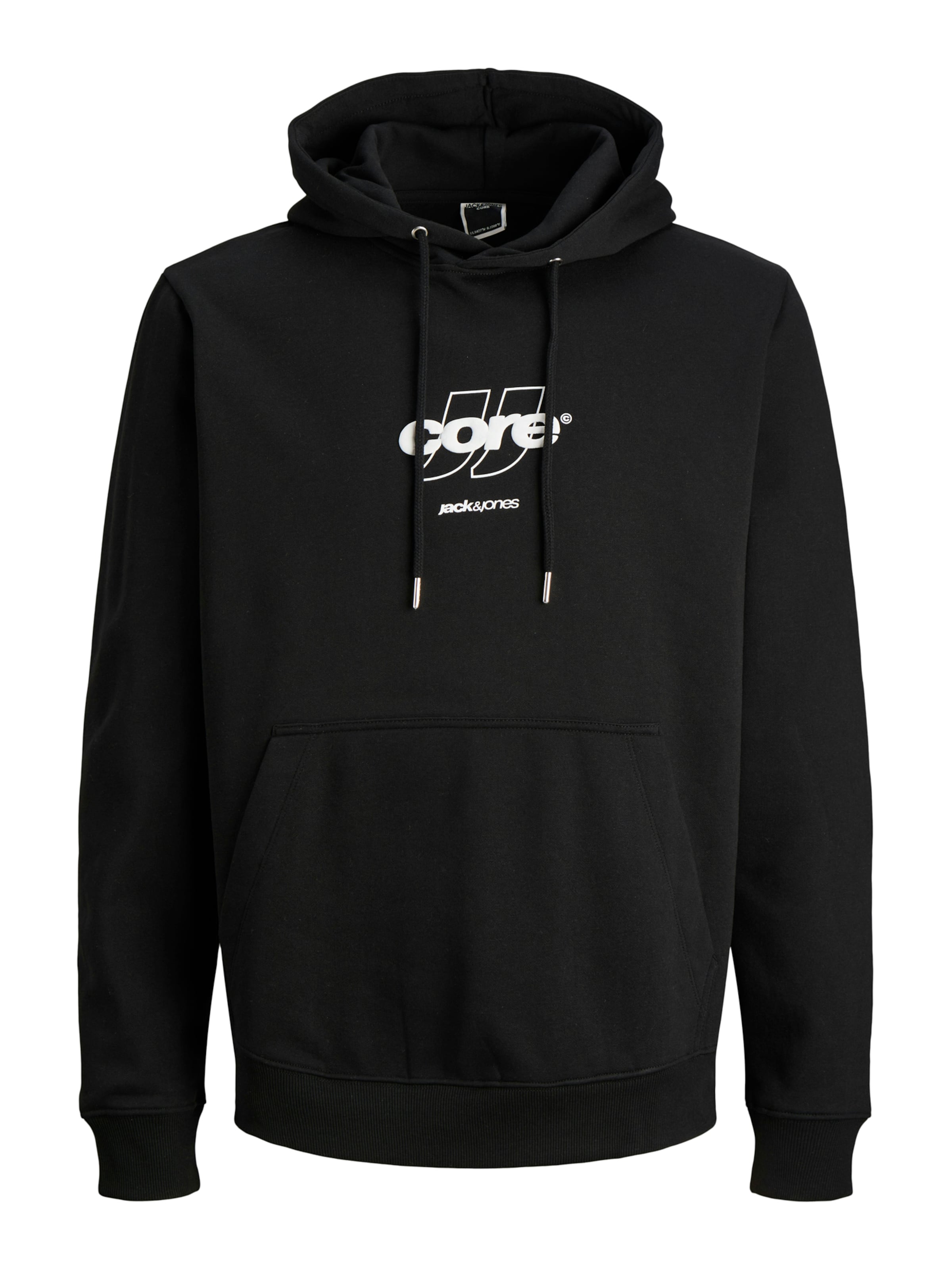 Felpa 'JCOCLUB' di JACK & JONES in nero: frontale