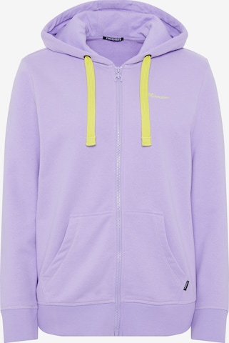 CHIEMSEE Zip-Up Hoodie in Purple: front