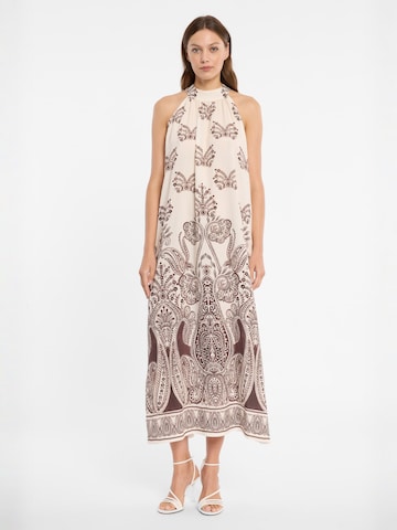 Ana Alcazar Jurk 'Doreyu' in Beige: voorkant