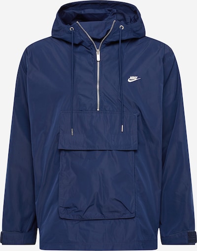 Nike Sportswear Prijelazna jakna u noćno plava / bijela, Pregled proizvoda