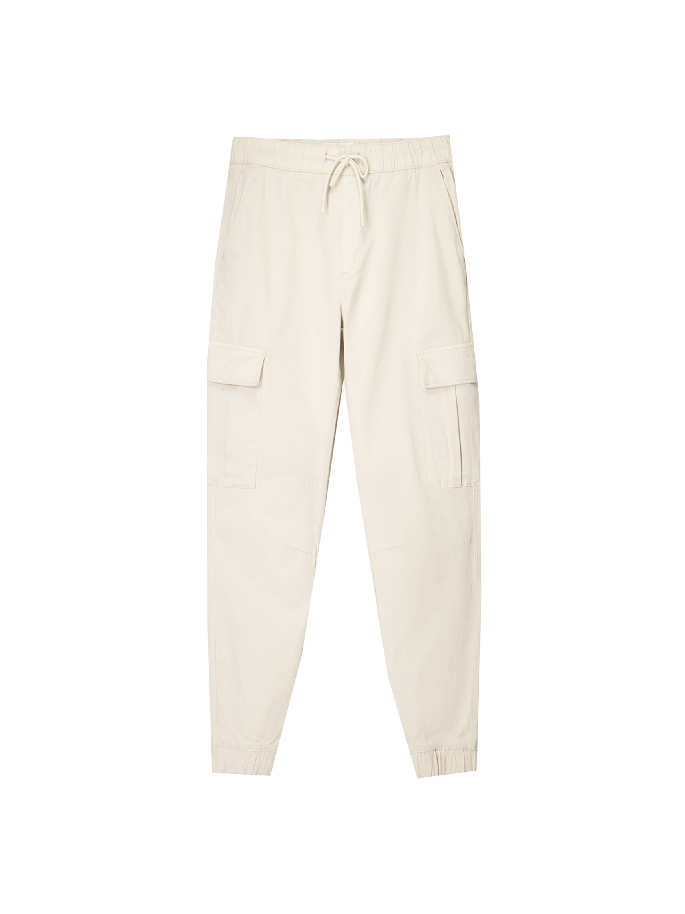 Bershka Карго панталон в бежово: отпред