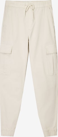 Pantalon cargo Bershka en beige : devant