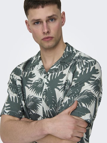 Only & Sons Regular fit Overhemd 'Dash' in Groen