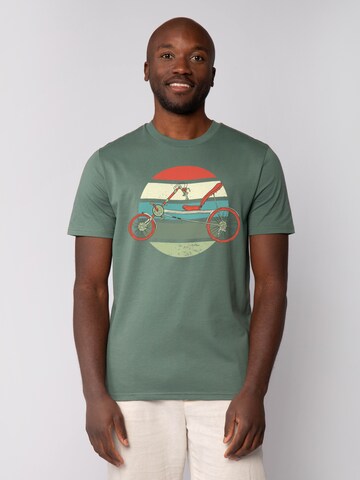 T-Shirt 'Recumbent Bike' Watapparel en vert : devant
