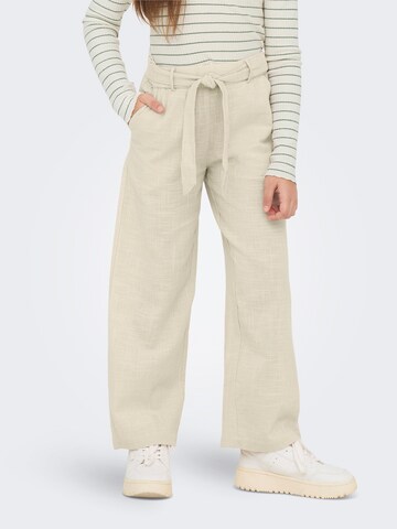 ONLY GIRLS Loose fit Trousers 'KOGTIZANA' in Grey: front
