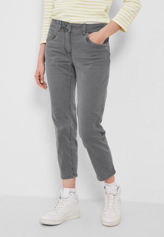 CECIL Slim fit Pants in Grey: front
