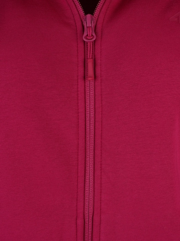 4F Athletic Zip-Up Hoodie in Pink