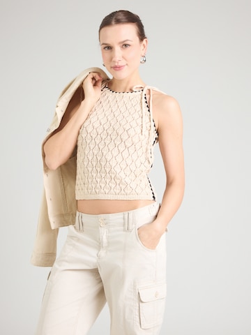 Aware Knitted Top 'AWEvelyn' in Beige: front