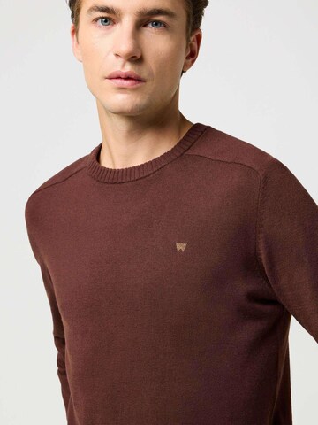 WRANGLER Pullover 'Knit Sweater'‌‌‌‌‌‌‌‌‌‌ in Braun