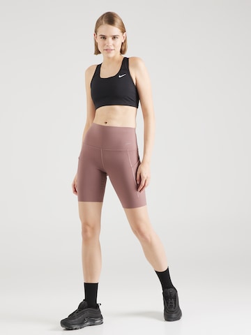 NIKE Skinny Sportovní kalhoty – fialová