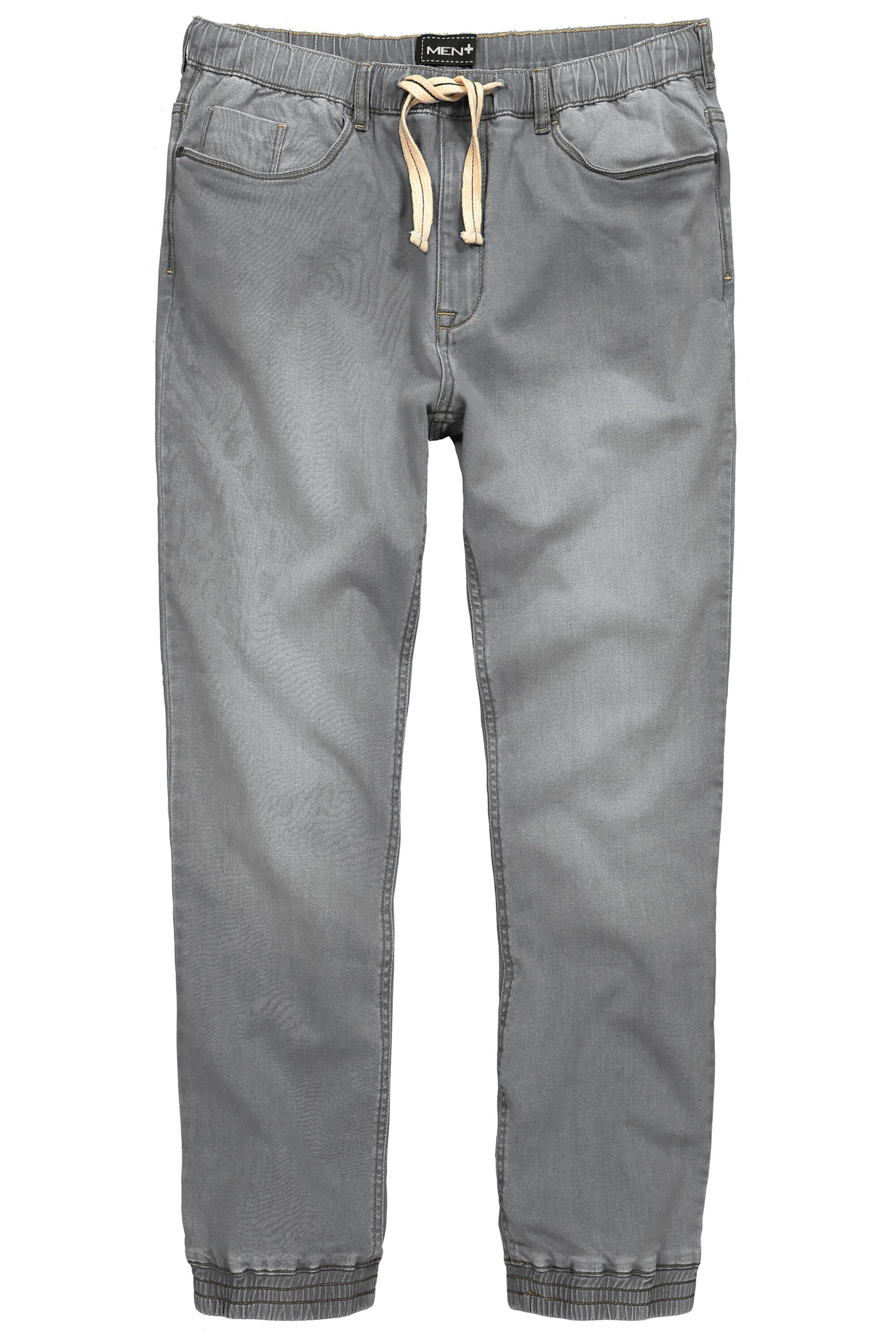 Men Plus Tapered Jeans in Grau: Vorderseite