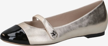 CAPRICE Ballet Flats with Strap in Silver: front