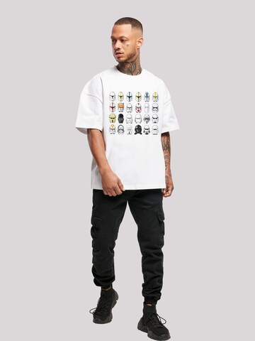 F4NT4STIC Shirt 'Star Wars Stormtrooper Helmets CAD' in Wit
