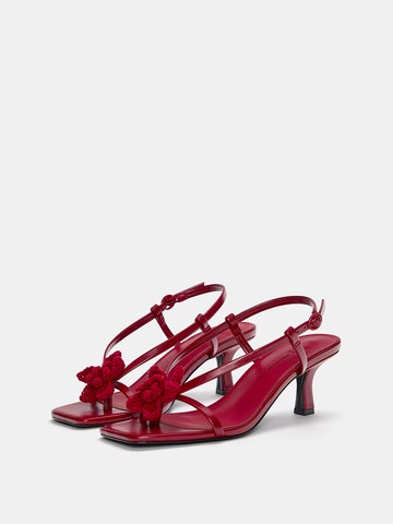 Pull&Bear Zehentrenner in Rot